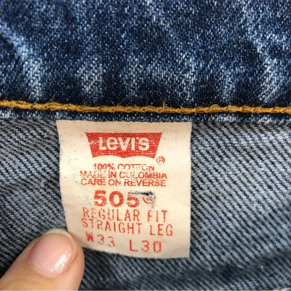 Levi’s Jeans 505 Mens 33 Vintage Regular Fit Straight Leg Denim